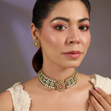 Elysian Floral Kundan Choker Set