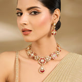 Floral Polki Necklace Set