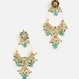 Polki Long Hoop Earrings