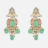 Emerald Bead Polki Choker Set