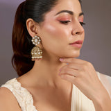 Rajwada Polki Jhumka Earrings
