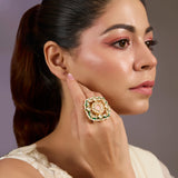 Pearl Polki Ring