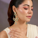 Polki Long Hoop Earrings