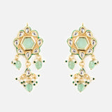 Green Bead Polki Choker Set