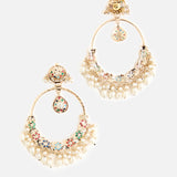 Pearl Chandbali Polki Earrings