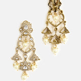 Lotus Polki Drop Earrings