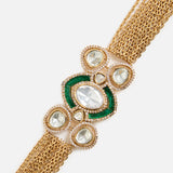 Emerald Polki Mesh Choker Set